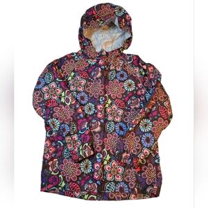 REI Girls Floral Hooded Rain Jacket - Multicolor
